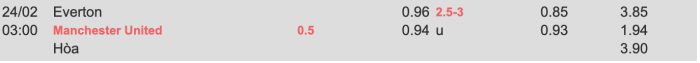 Everton vs Man United 