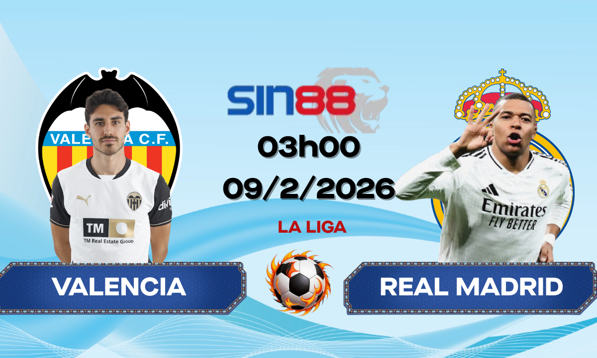 Soi kèo bóng đá Valencia – Real Madrid 03h00 ngày 09/02/2026 – La Liga