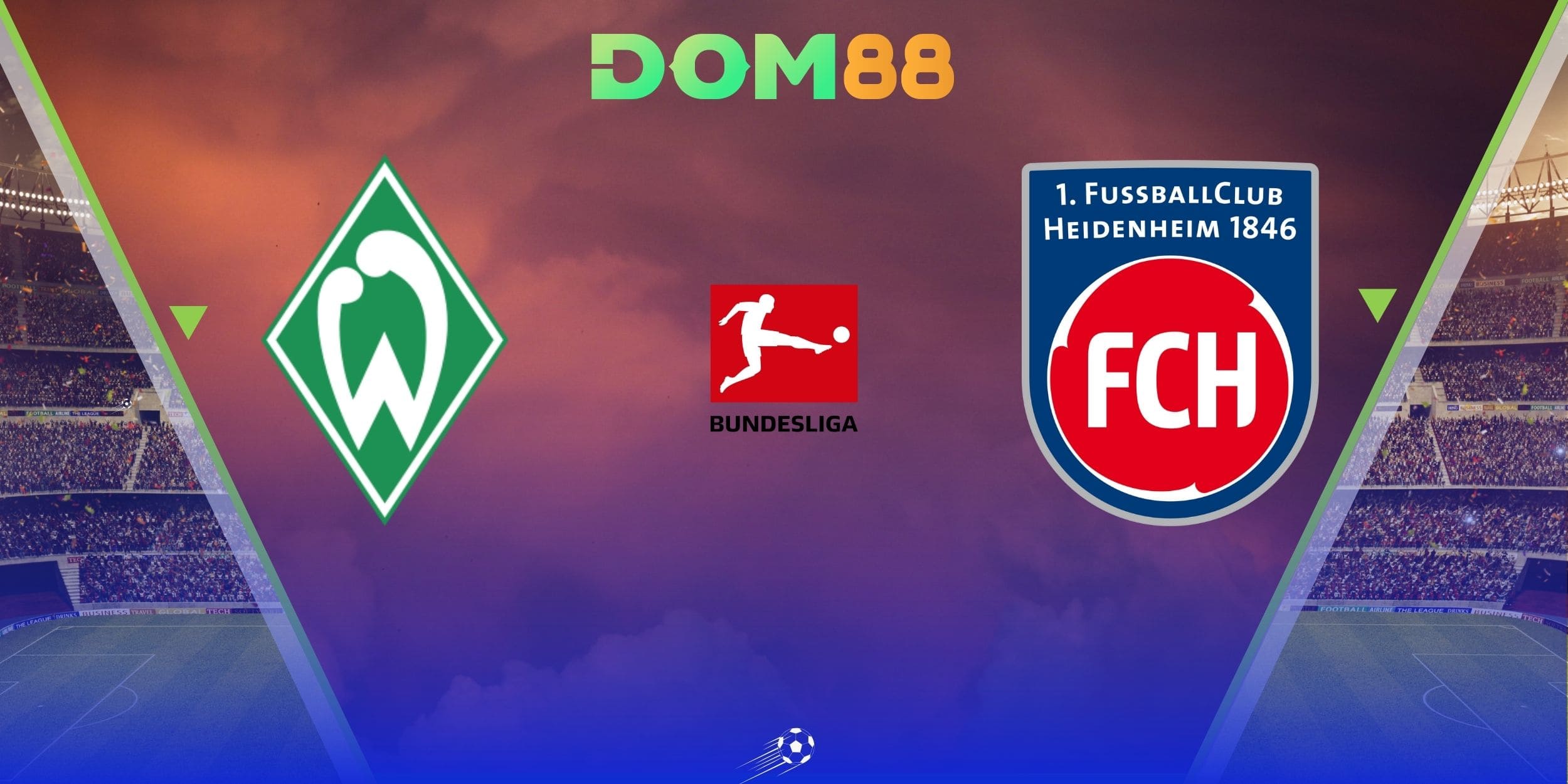 Werder Bremen vs Heidenheim diễn ra trên sân Weserstadion vòng 24 Bundesliga