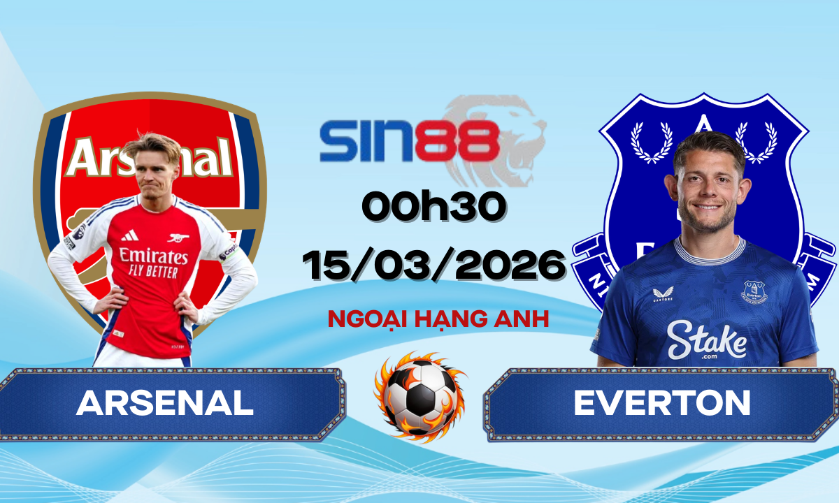 Soi kèo bóng đá Arsenal - Everton 00h30 ngày 15/03/2026 - Ngoại hạng Anh