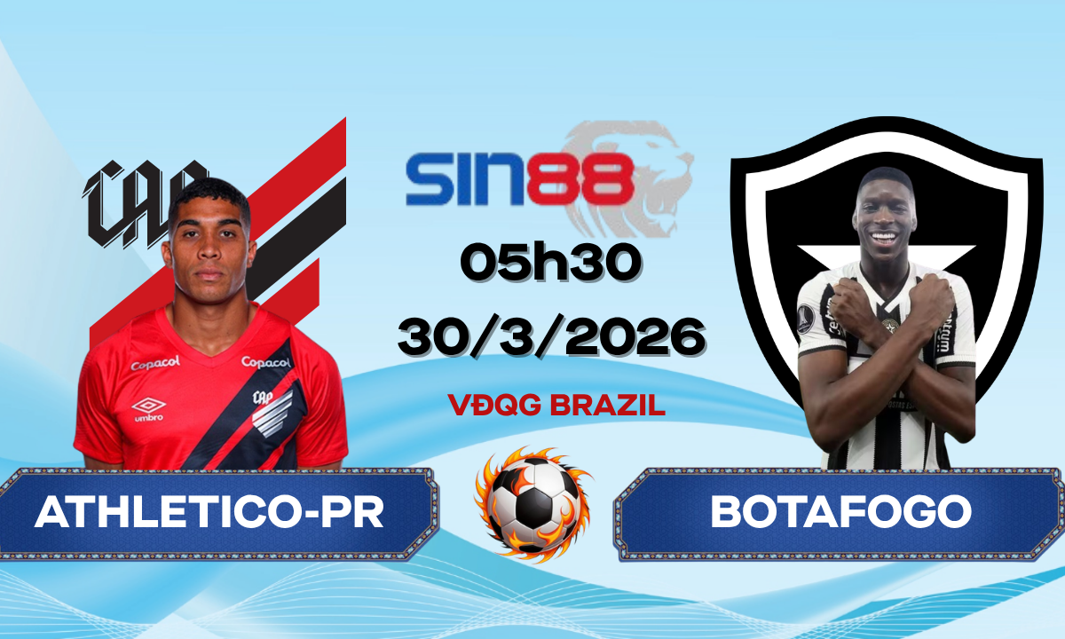 Soi kèo bóng đá Athletico-PR – Botafogo RJ 05h30 ngày 30/03/2026 – VĐQG Brazil