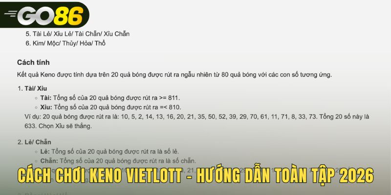 Hướng dẫn cách chơi xổ số keno linh hoạt và nhanh gọn