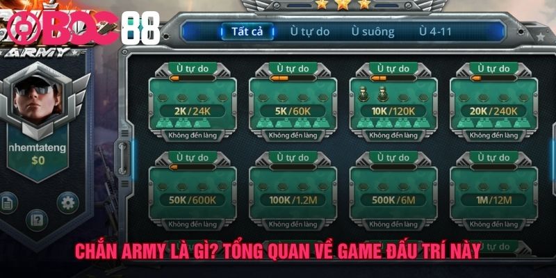 Chắn army phiên bản số hóa của trò chơi dân gian