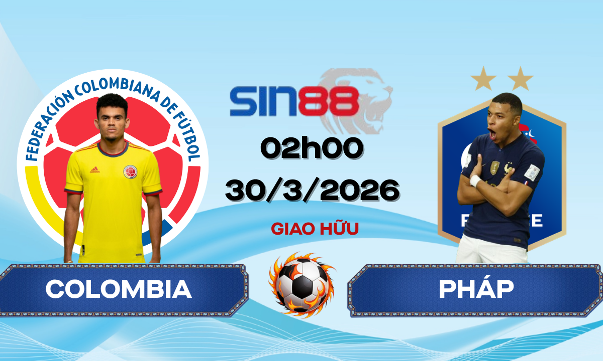 Soi kèo bóng đá Colombia – Pháp 02h00 ngày 30/03/2026 – Giao hữu