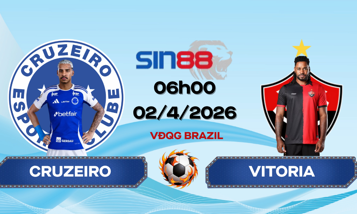 Soi kèo bóng đá Cruzeiro - Vitoria 06h00 ngày 02/04/2026 - VĐQG Brazil