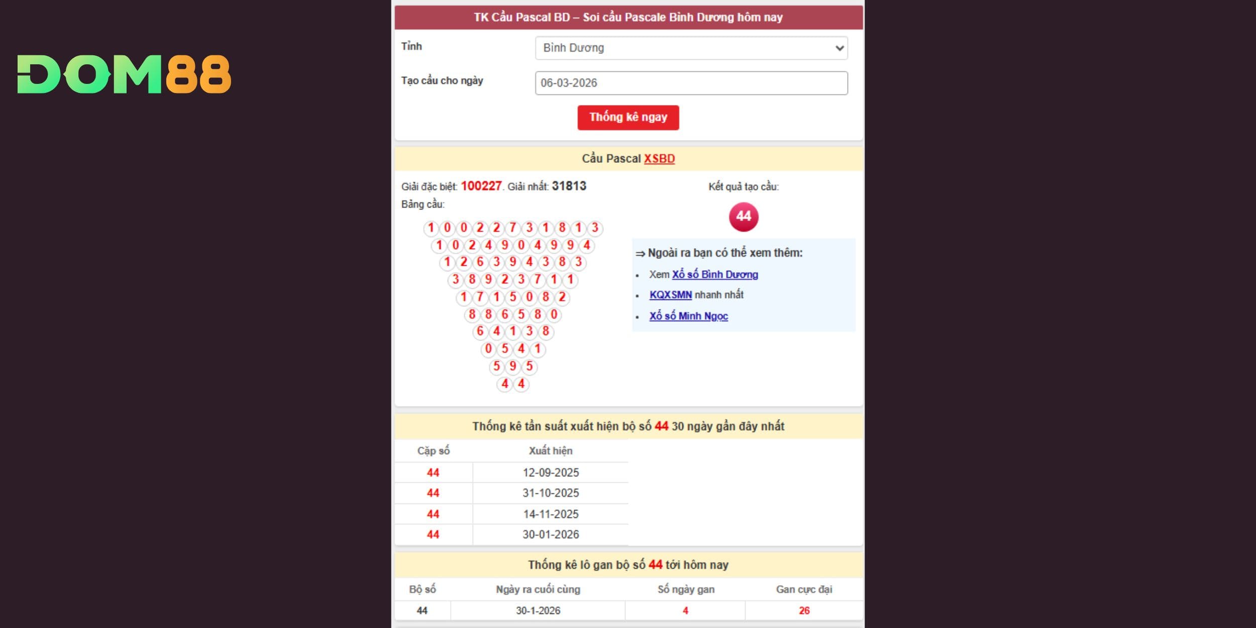 Dự đoán xổ số miền Nam theo đài Bình Dương