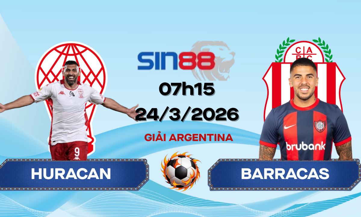 Soi kèo bóng đá Huracan - Barracas Central 07h15 ngày 24/03/2026 - VĐQG Argentina