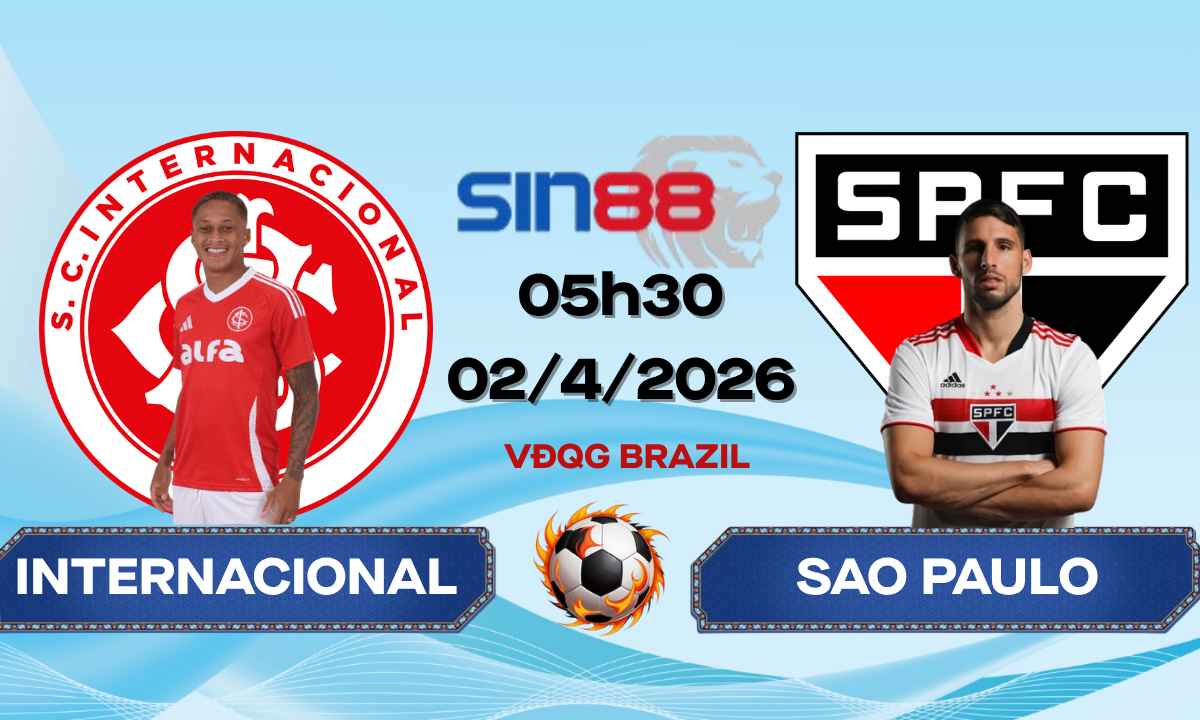 Soi kèo bóng đá Internacional - Sao Paulo 05h30 ngày 02/04/2026 - VĐQG Brazil