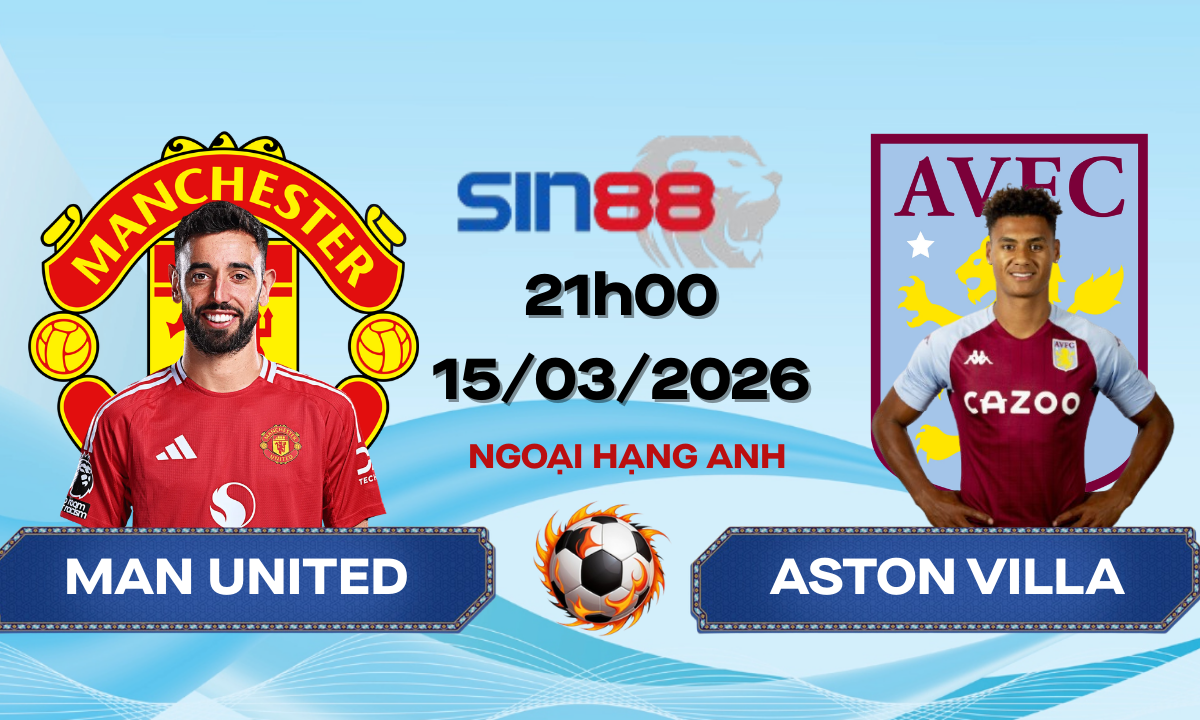 Soi kèo bóng đá Manchester United – Aston Villa 21h00 ngày 15/03/2026 – Ngoại hạng Anh