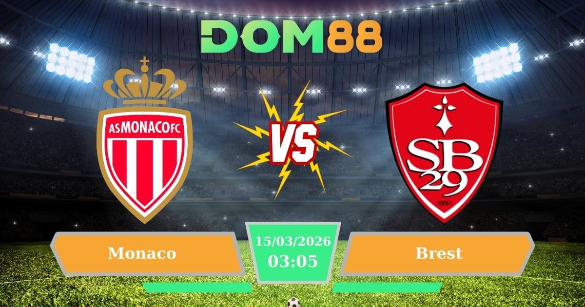 Soi Kèo Monaco Vs Brest Ngày 15/03/2026 – Dự Đoán Kết Quả Vòng 26 Ligue 1