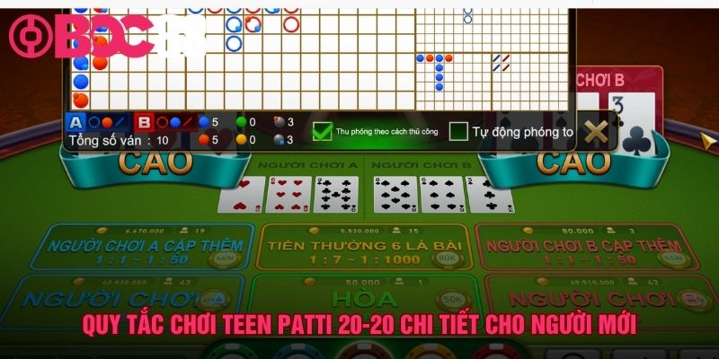 Các quy tắc then chốt của game Teen Patti 20-20