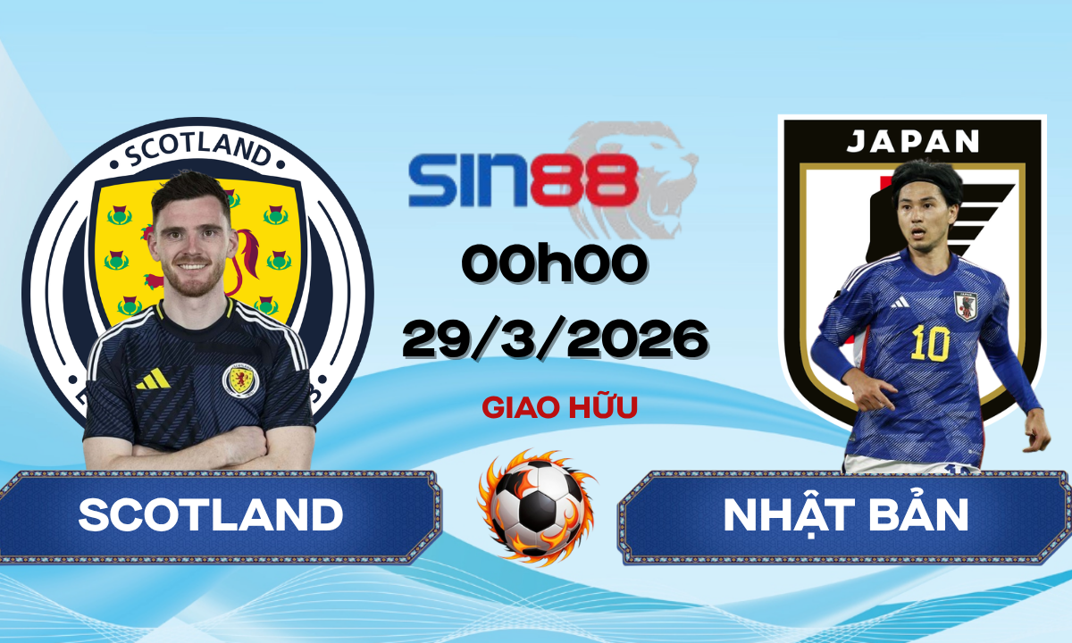 Soi kèo bóng đá Scotland – Nhật Bản 00h00 ngày 29/03/2026 – Giao hữu