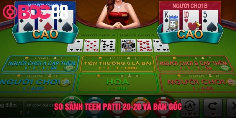 Teen Patti 20-20 khác biệt ở tốc độ và cách chơi