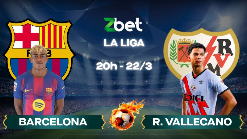 Nhận định soi kèo Barcelona vs Rayo Vallecano – 20h00 22/03/2026 – La Liga