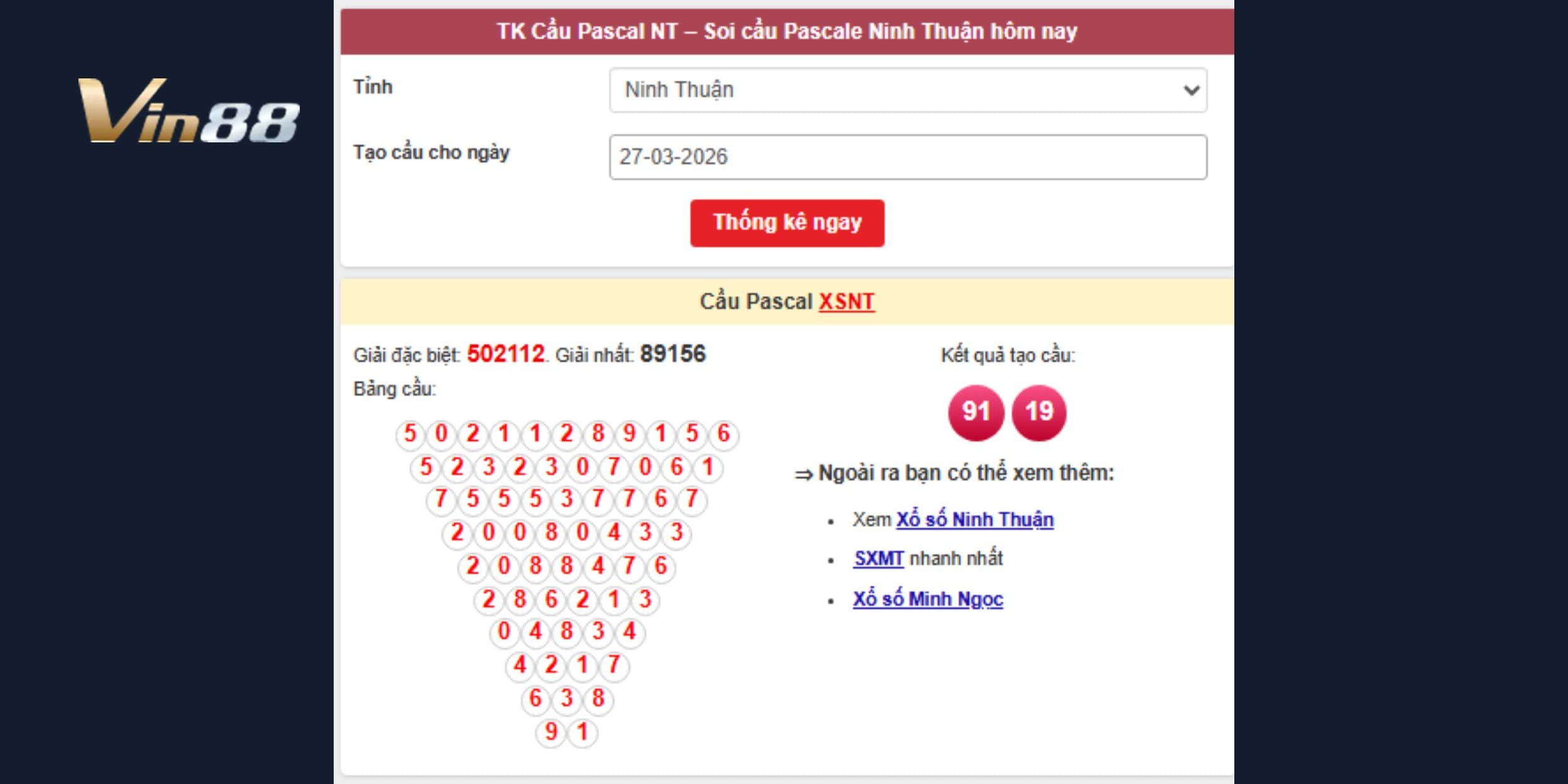 Thống kê cho thấy 91 và 19 xuất hiện với tần suất ổn định