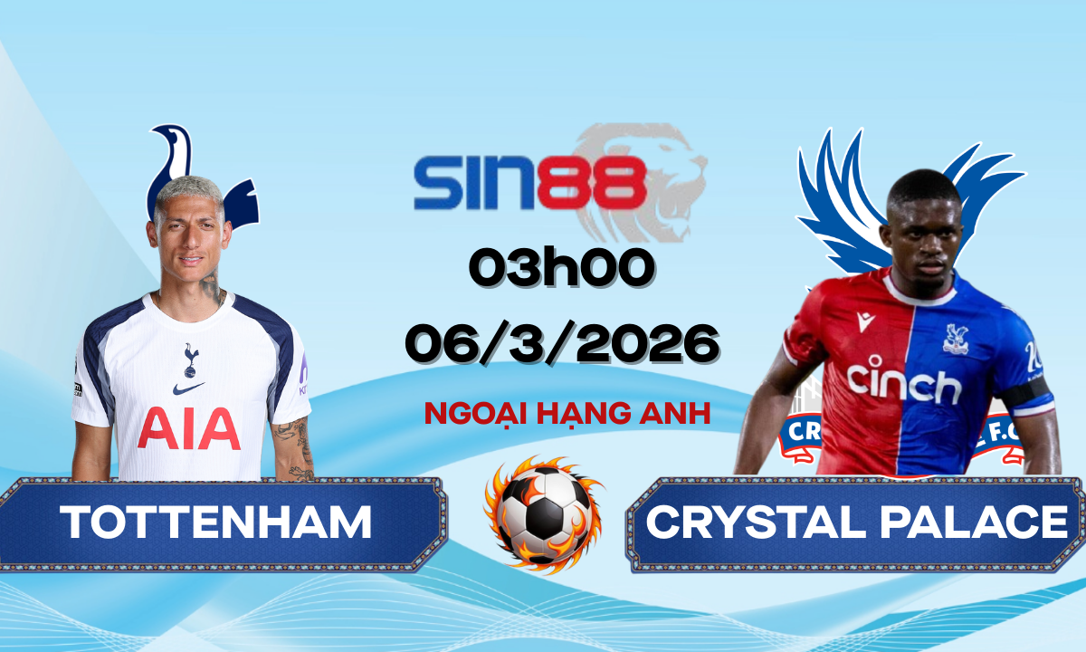 Soi kèo bóng đá Tottenham – Crystal Palace 03h00 ngày 06/03/2026 – Ngoại hạng Anh