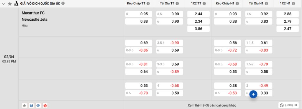 Soi kèo bóng đá Macarthur vs Newcastle Jets