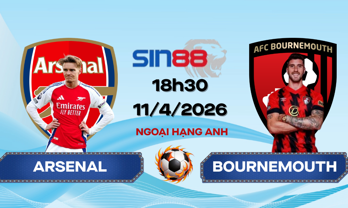 Soi kèo bóng đá Arsenal – Bournemouth 18h30 ngày 11/04/2026 – Ngoại hạng Anh