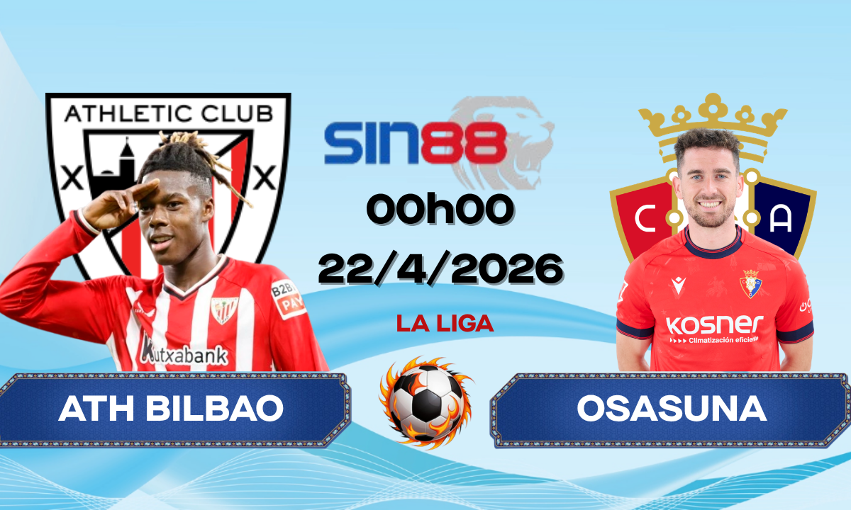 Soi kèo bóng đá Ath Bilbao – Osasuna 00h00 ngày 22/04/2026 – La Liga