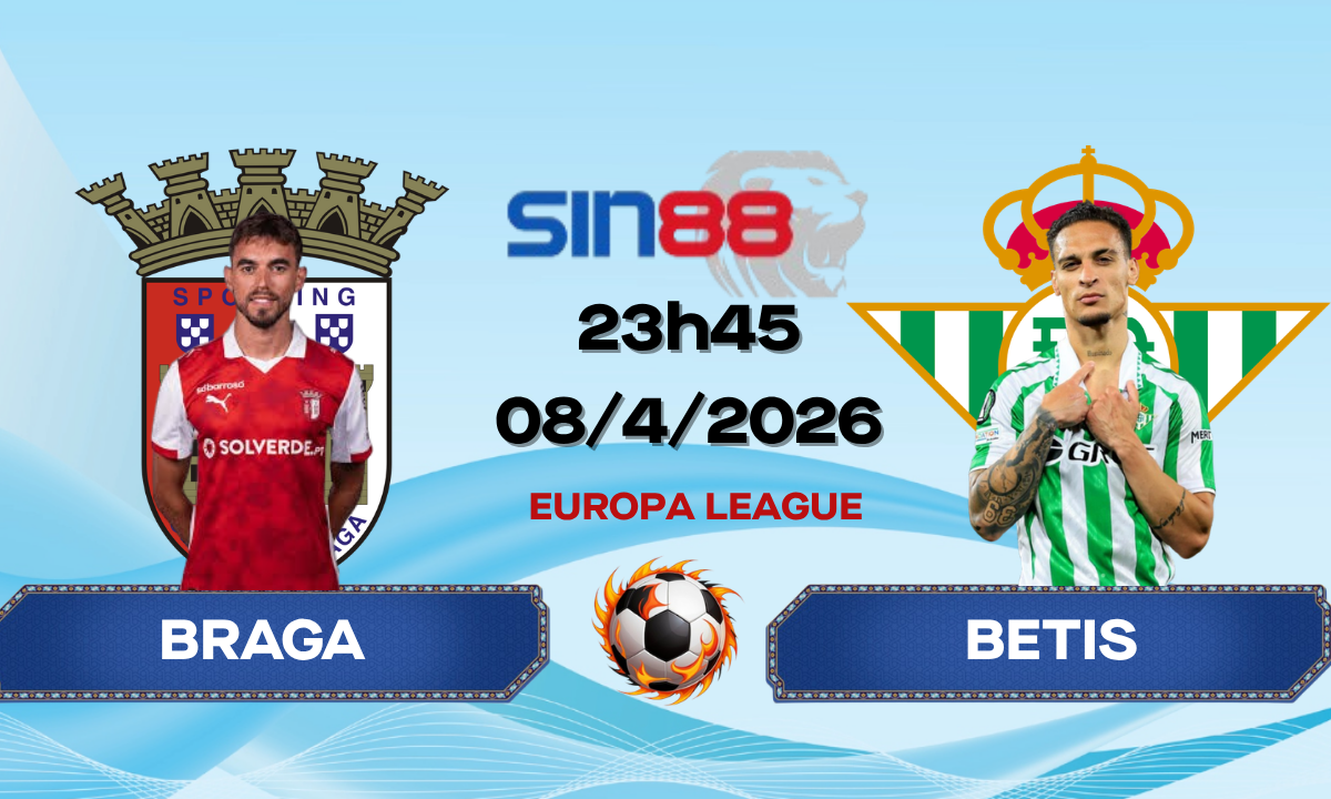 Soi kèo bóng đá Braga - Betis 23h45 ngày 08/04/2026 - Europa League