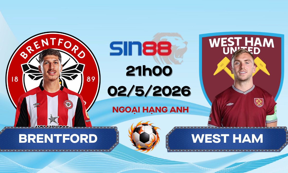 Soi kèo bóng đá Brentford – West Ham 21h00 ngày 02/05/2026 – Ngoại hạng Anh