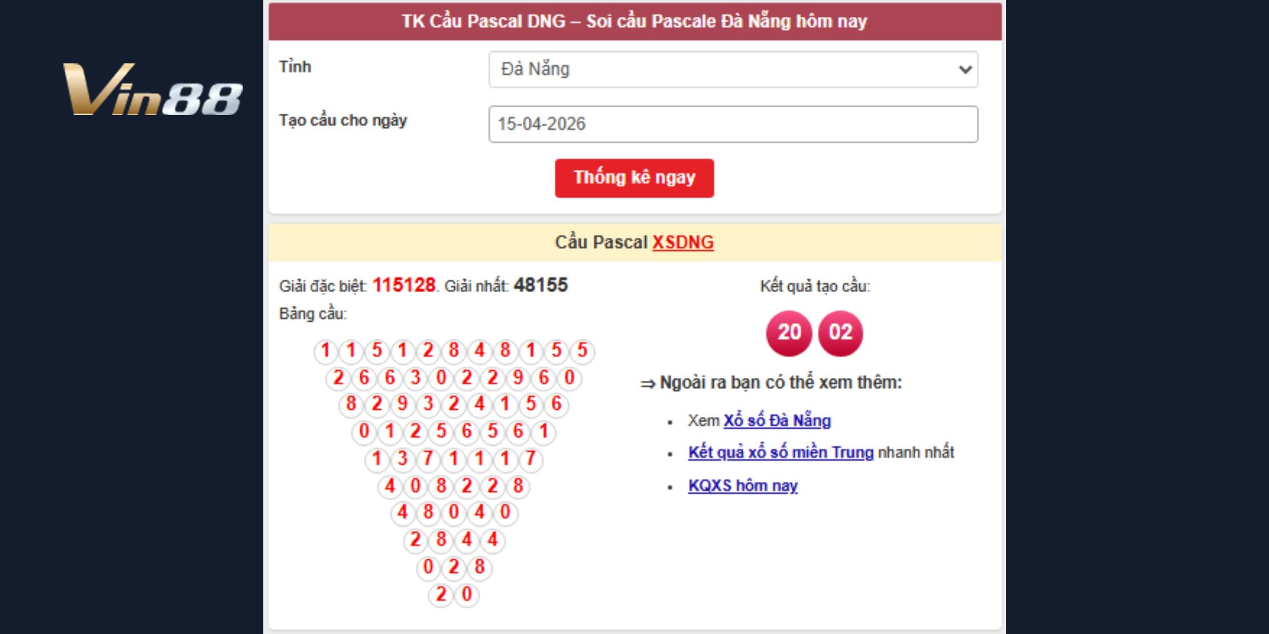 Dự đoán xổ số miền Trung từ cầu Pascal Đà Nẵng chuẩn xác