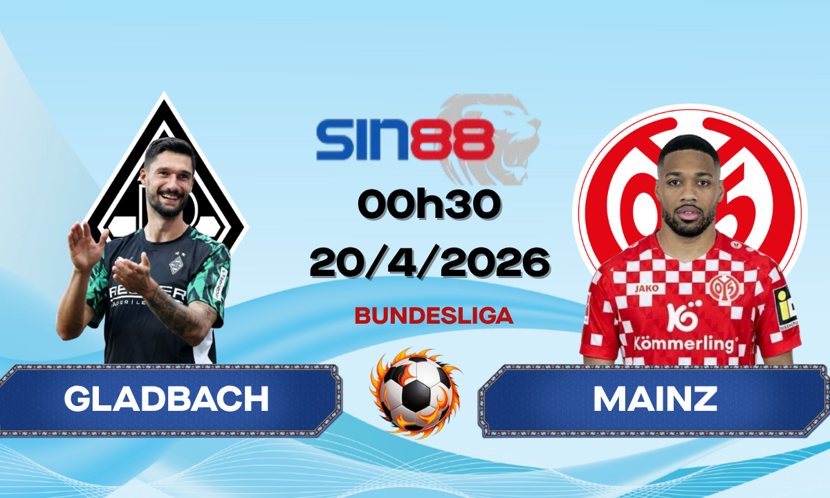 Soi kèo bóng đá Monchengladbach – Mainz 00h30 ngày 20/04/2026 – Bundesliga