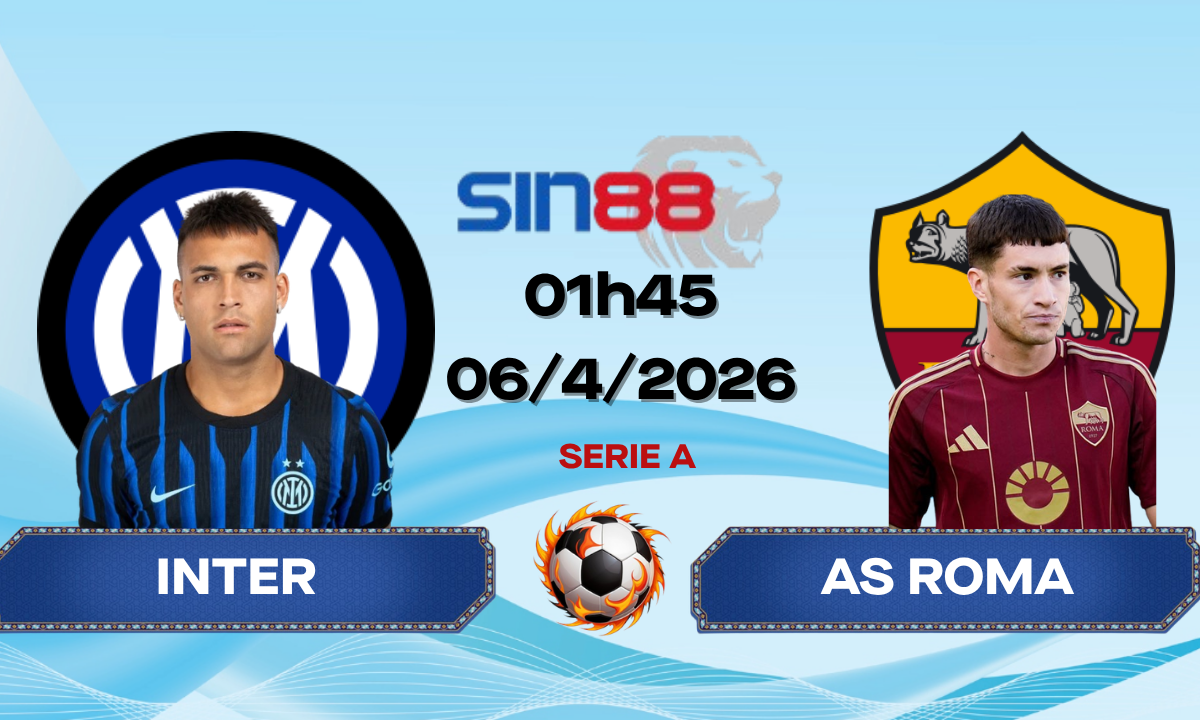 Soi kèo bóng đá Inter – AS Roma 01h45 ngày 06/04/2026 – Serie A