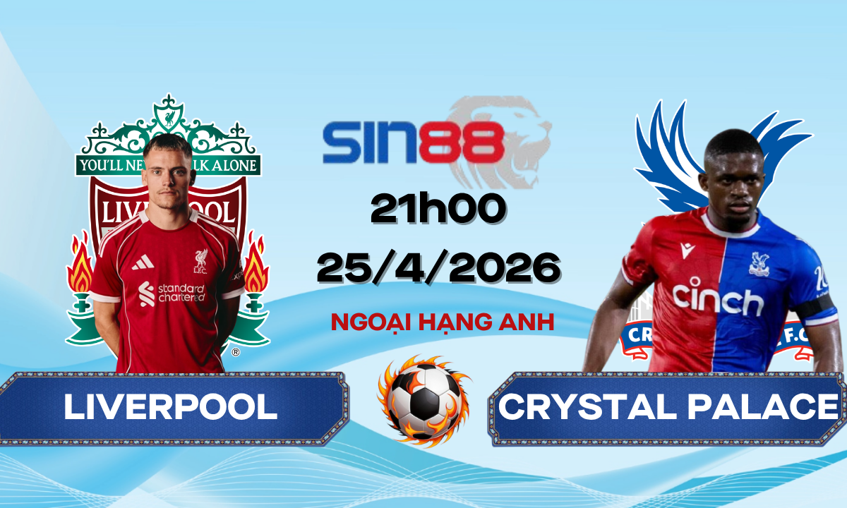 Soi kèo bóng đá Liverpool – Crystal Palace 21h00 ngày 25/04/2026 – Ngoại hạng Anh