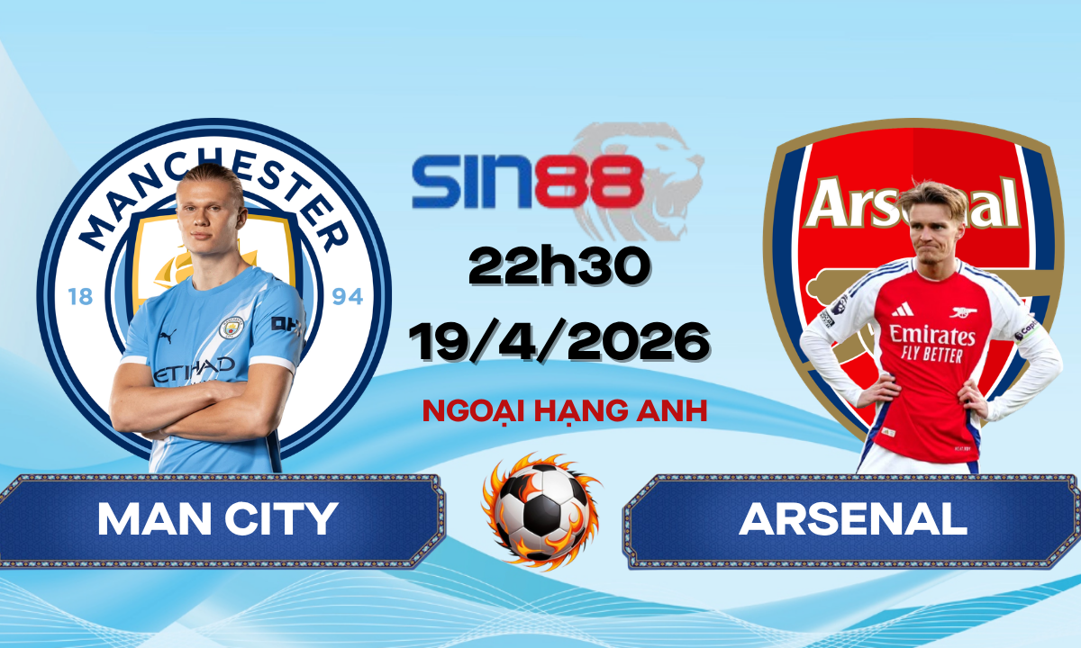 Soi kèo bóng đá Manchester City – Arsenal 22h30 ngày 19/04/2026 – Ngoại hạng Anh