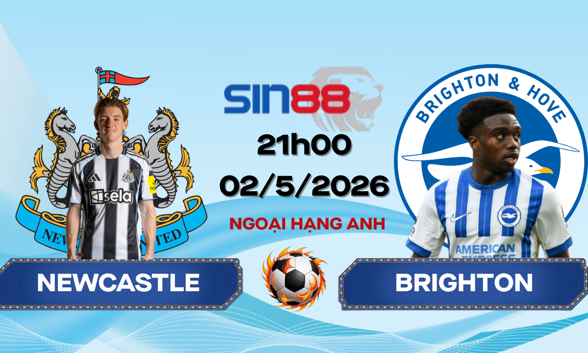 Soi kèo bóng đá Newcastle – Brighton 21h00 ngày 02/05/2026 – Ngoại hạng Anh