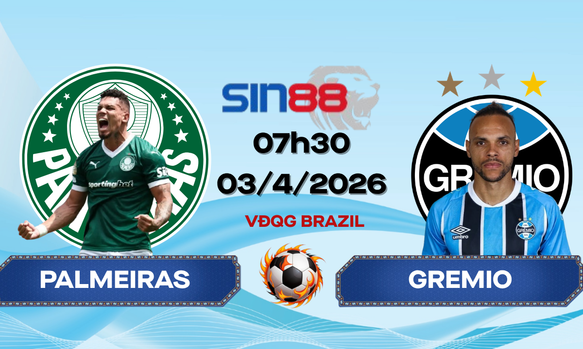 Soi kèo bóng đá Palmeiras – Gremio 07h30 ngày 03/04/2026 – VĐQG Brazil