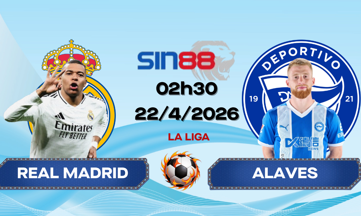 Soi kèo bóng đá Real Madrid – Alaves 02h30 ngày 22/04/2026 – La Liga