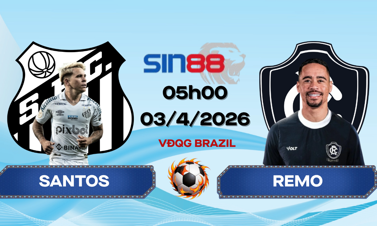 Soi kèo bóng đá Santos – Remo 05h00 ngày 03/04/2026 – VĐQG Brazil