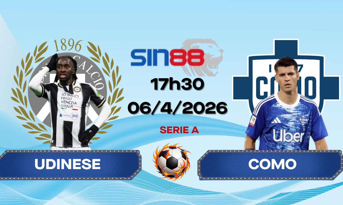 Soi kèo bóng đá Udinese – Como 17h30 ngày 06/04/2026 – Serie A