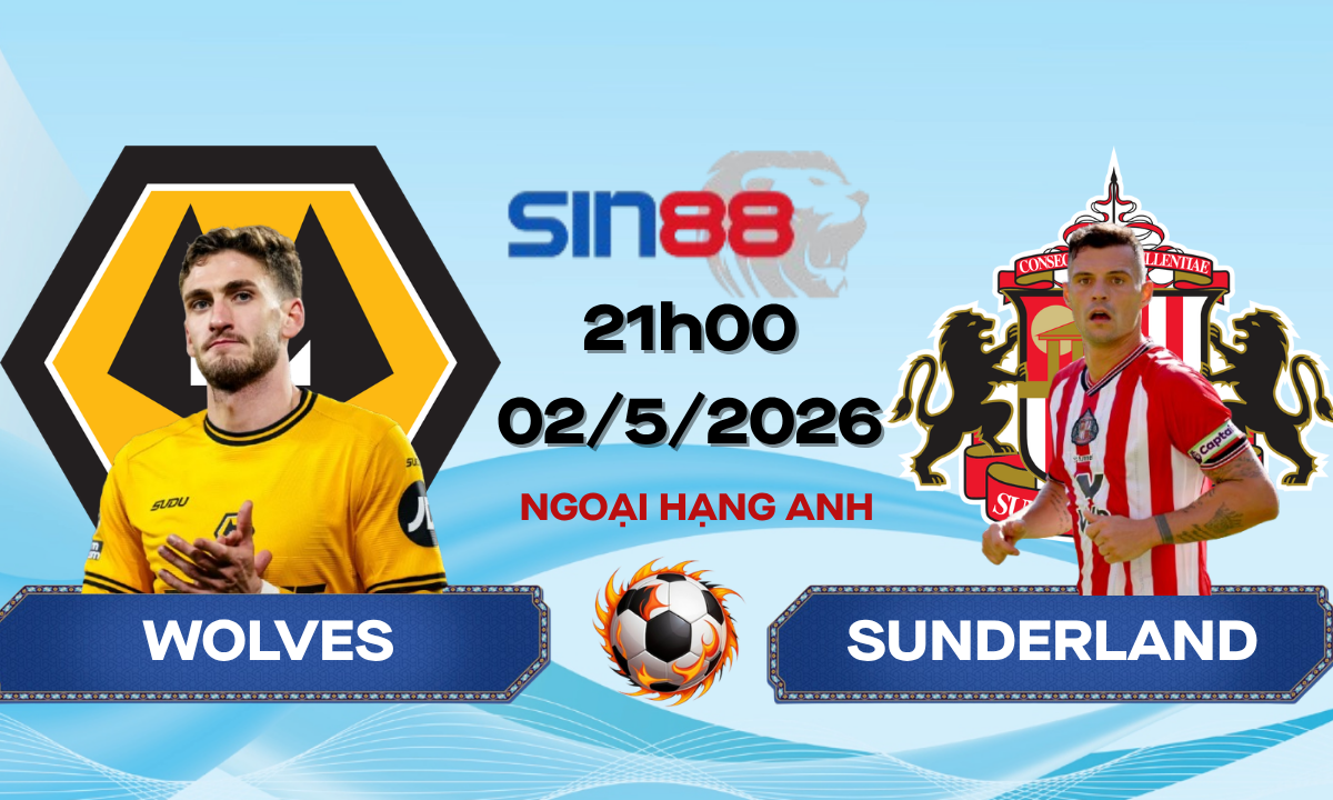 Soi kèo bóng đá Wolves – Sunderland 21h00 ngày 02/05/2026 – Ngoại hạng Anh