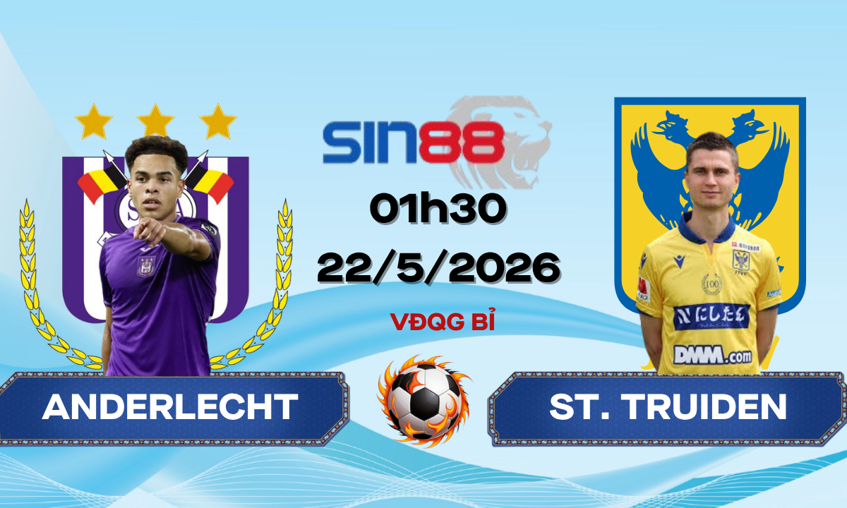 Soi kèo bóng đá Anderlecht - St. Truiden 01h30 ngày 22/05/2026 - VĐQG Bỉ