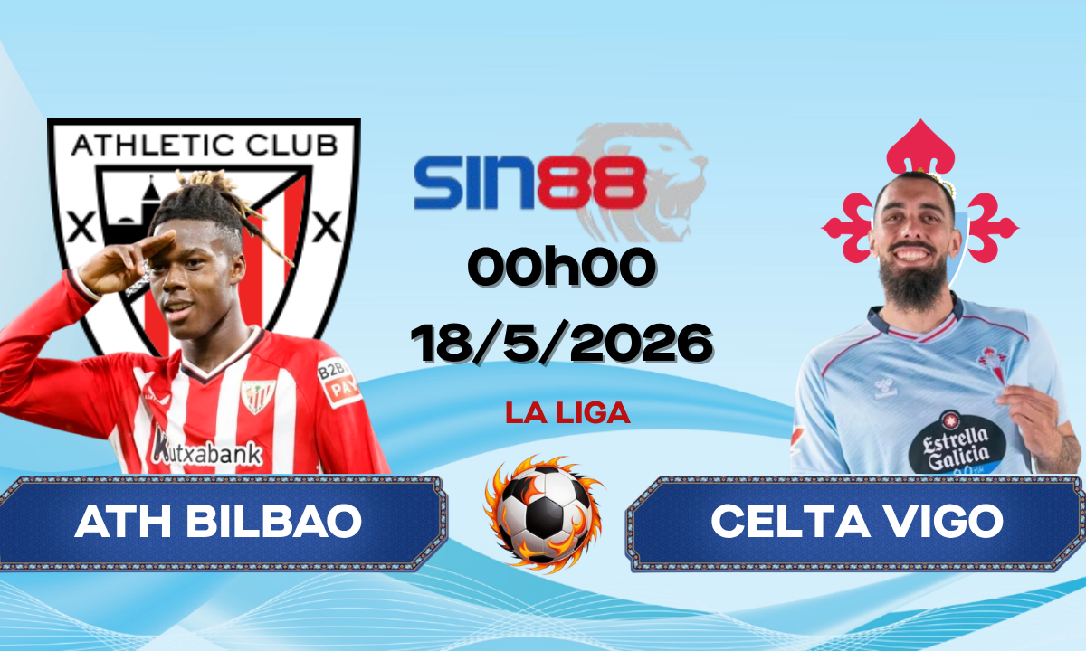 Soi kèo bóng đá Ath Bilbao - Celta Vigo 00h00 ngày 18/05/2026 - La Liga