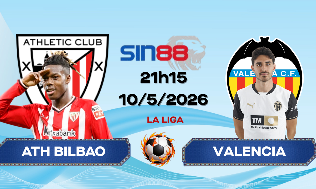 Soi kèo bóng đá Ath Bilbao - Valencia 21h15 ngày 10/05/2026 - La Liga