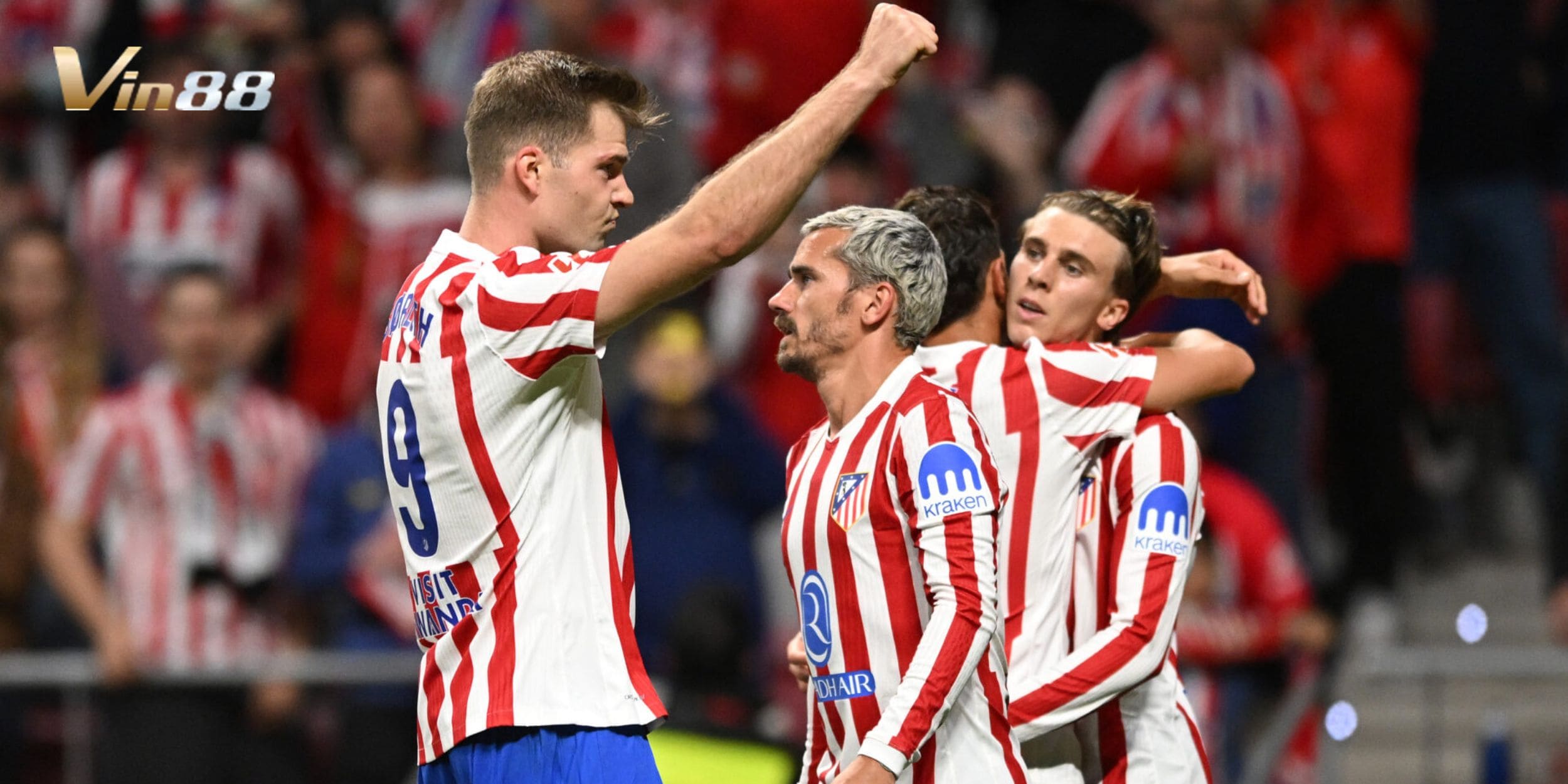 Atlético Madrid sử dụng sơ đồ 4-4-2 để tối ưu phòng ngự phản công