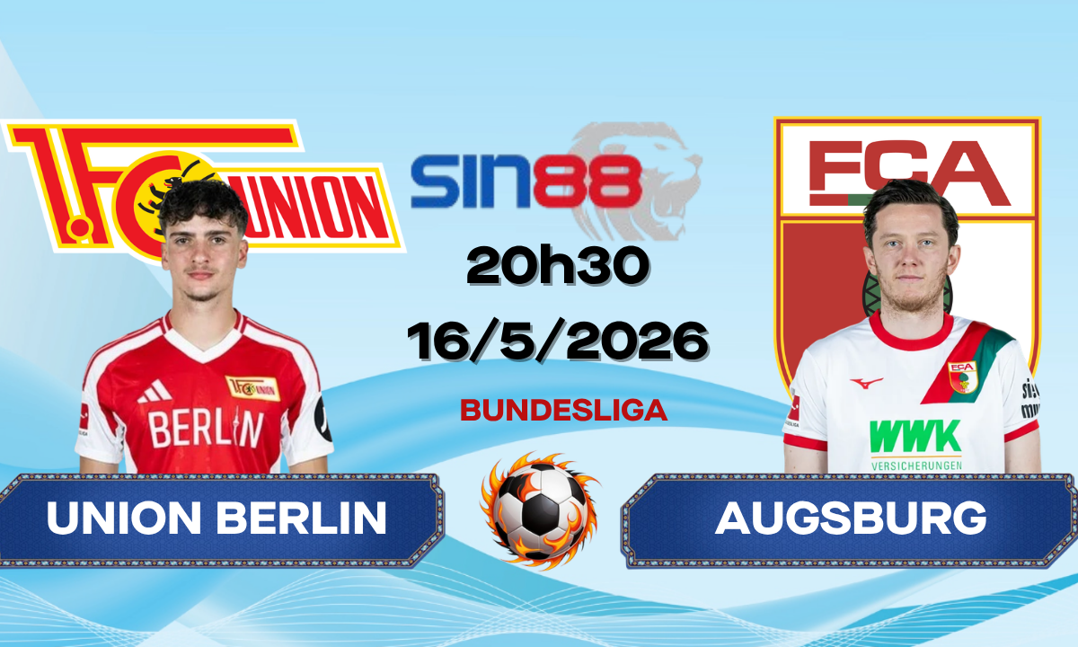Soi kèo bóng đá Union Berlin - Augsburg 20h30 ngày 16/05/2026 - Bundesliga
