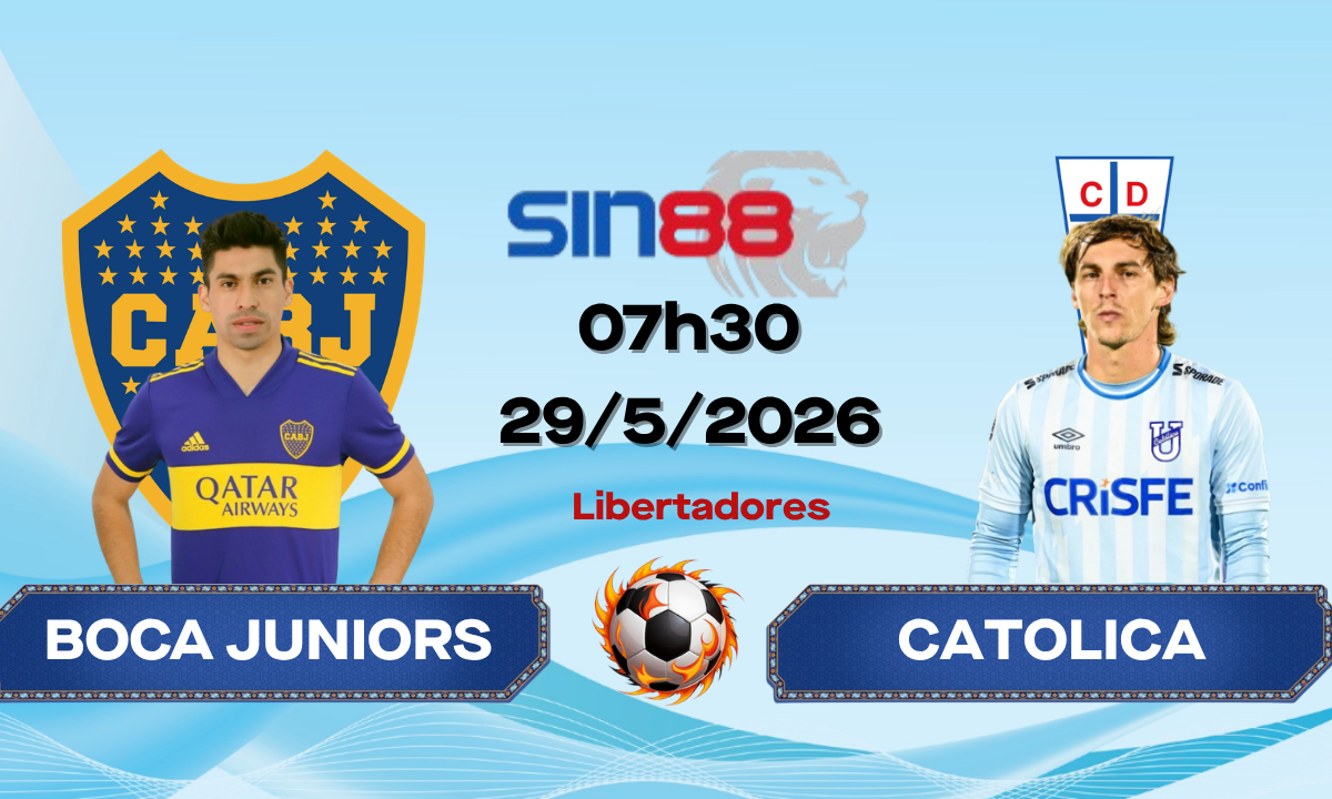Soi kèo bóng đá Boca Juniors - U. Catolica 07h30 ngày 29/05/2026 - Copa Libertadores