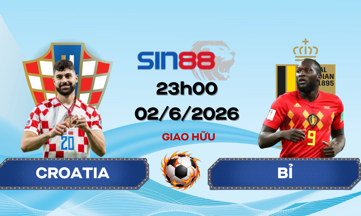 Soi kèo bóng đá Croatia – Bỉ 23h00 ngày 02/06/2026 – Giao hữu