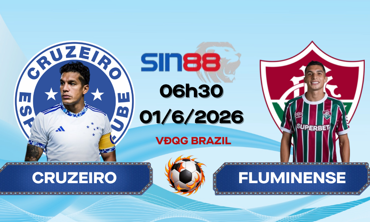 Soi kèo bóng đá Cruzeiro – Fluminense 06h30 ngày 01/06/2026 – VĐQG Brazil