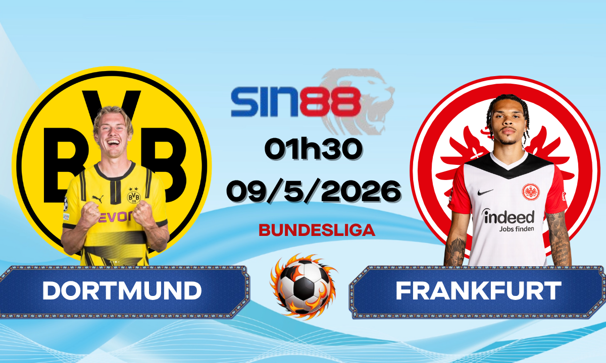 Soi kèo bóng đá Dortmund - Eintracht Frankfurt 01h30 ngày 09/05/2026 - Bundesliga