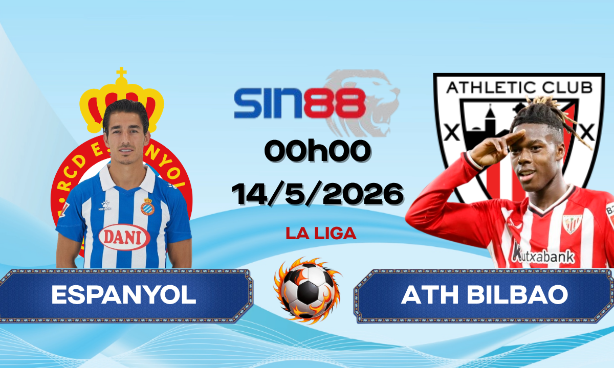 Soi kèo bóng đá Espanyol - Ath Bilbao 00h00 ngày 14/05/2026 - La Liga