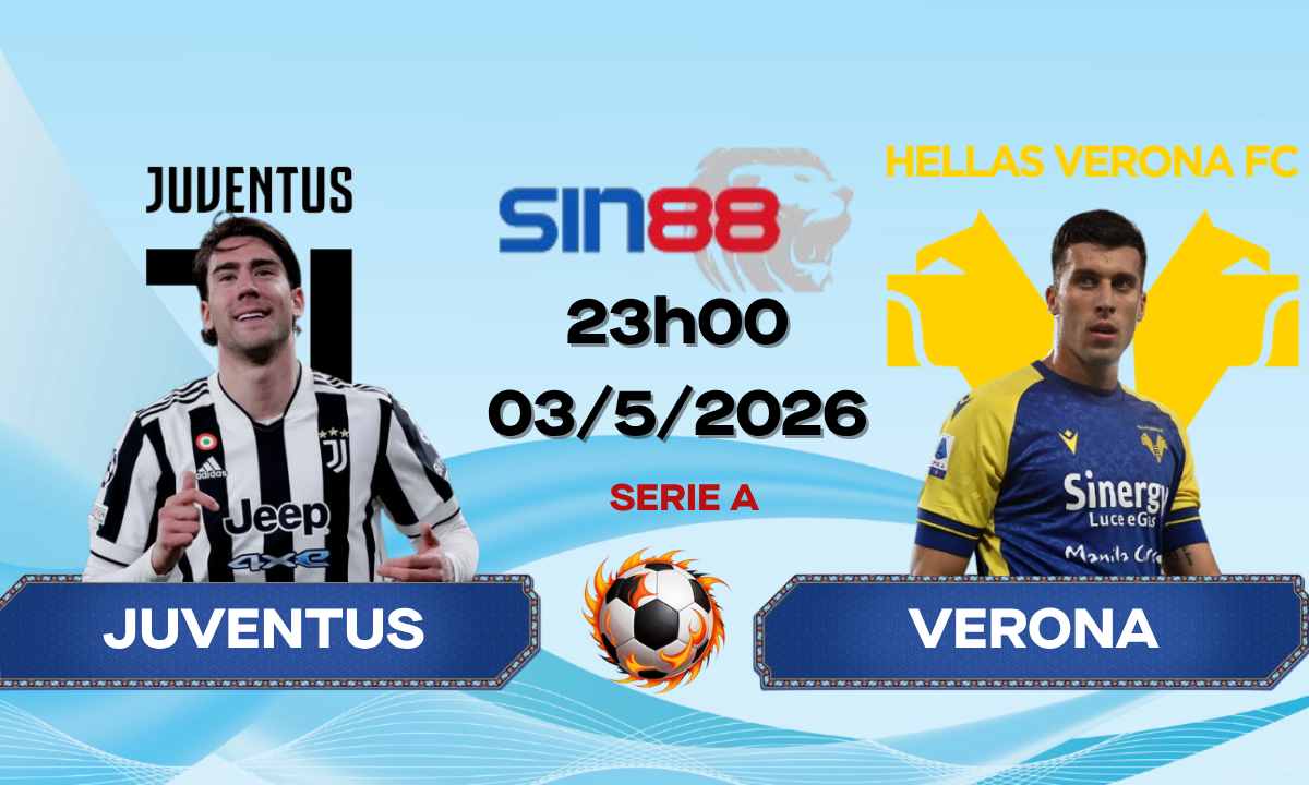 Soi kèo bóng đá Juventus – Verona 23h00 ngày 03/05/2026 – Serie A