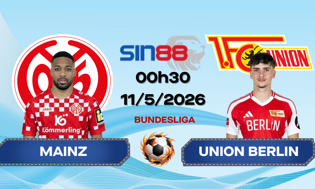 Soi kèo bóng đá Mainz - Union Berlin 00h30 ngày 11/05/2026 - Bundesliga