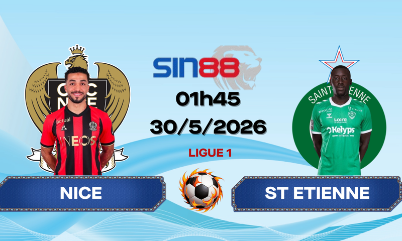 Soi kèo bóng đá Nice - St Etienne 01h45 ngày 30/05/2026 - Ligue 1
