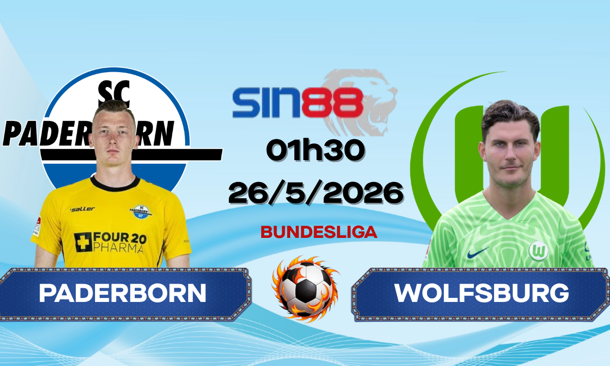 Soi kèo bóng đá Paderborn - Wolfsburg 01h30 ngày 26/05/2026 - Bundesliga